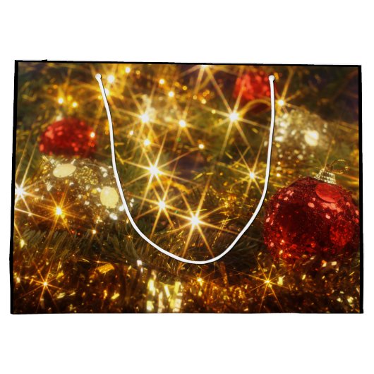Sparkling Weihnachtsgeschenktasche Große Große Geschenktüte (Rückseite)