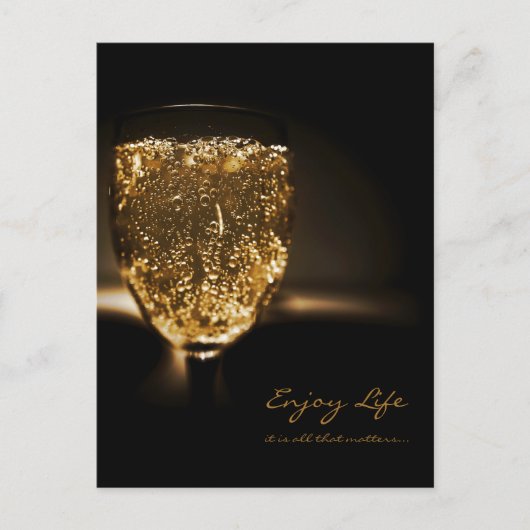 Sparkling Wein Champagner Inspiration Leben Postkarte (Vorderseite)
