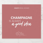 Sparkling Wein ist immer eine gute Idee Flaschenla Schaumweinetikett (Einzelnes Label)