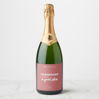 Sparkling Wein ist immer eine gute Idee Flaschenla Schaumweinetikett