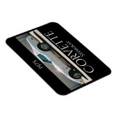 Sparkling White '75 Corvette Magnet (Rechte Seite)