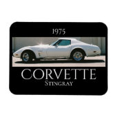 Sparkling White '75 Corvette Magnet (Horizontal)