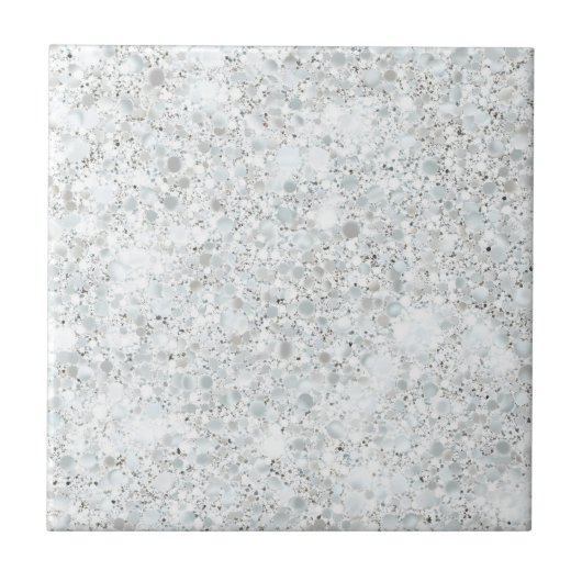 Sparkling White Terrazzo Keramik Tile Fliese (Vorderseite)