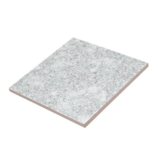 Sparkling White Terrazzo Keramik Tile Fliese (Seite)