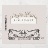 Sparkling Wine Bottle Label – Pure Delight Edition Schaumweinetikett (Einzelnes Label)