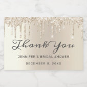 Sparkling Wine Glitzer Tropfens Brautparty Vielen  Schaumweinetikett (Einzelnes Label)