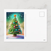 Sparkling Winter Weihnachtskarte Snowy Feiertagspostkarte (Rückseite)