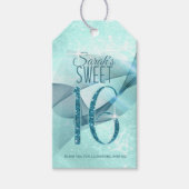 Sparkling-Wirbel 16 . Geburtstag Aquamarin ID652 Geschenkanhänger (Vorderseite)