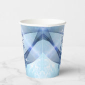 Sparkling-Wirbel 16 . Geburtstag Blue ID652 Pappbecher (Rechts)