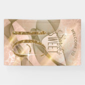 Sparkling-Wirbel 16 . Geburtstag Rose Gold-ID652 Banner (Horizontal)