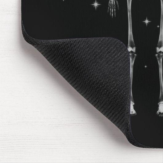 Sparkling X-Ray Skeleton - B&W Mousepad (Ecke)
