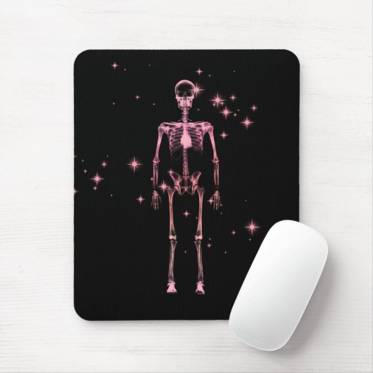 Sparkling X-Ray Skeleton - Rot Mousepad (Mit Mouse)
