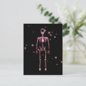 Sparkling X-Ray Skeleton - Rot Postkarte (Stehend Vorderseite)