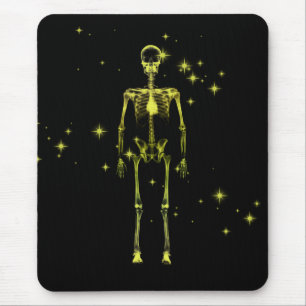 Sparkling X-Ray Skelett - Gelb Mousepad