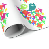 Sparkling Yeti Monster Geschenkpapier (Rolleneckpunkt)