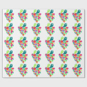 Sparkling Yeti Monster Geschenkpapier (Flach)