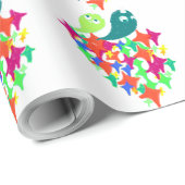 Sparkling Yeti Monster Geschenkpapier (Rolleneckpunkt)