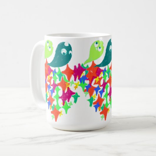 Sparkling Yeti Monster Kaffeetasse (Vorderseite Links)