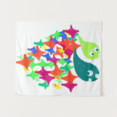 Sparkling Yeti Monster Wandteppich (Vorderseite (Horizontal))