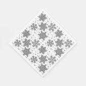Sparklingelnde Silberflossen-Schneeflocken-Urlaubs Serviette (Ecke)