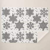 Sparklingelnde Silberflossen-Schneeflocken-Urlaubs Sherpadecke (Vorderseite (Horizontal))