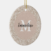 Sparklopfcreme Glitz Glitzer Monogram Keramik Ornament (Rechts)