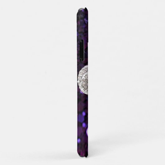 Sparkloster Lilie Sequins Lila Case-Mate iPhone Hülle (Hinten/Rechts)