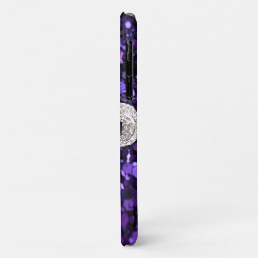 Sparkloster Lilie Sequins Lila Case-Mate iPhone Hülle (Hinten/Links)