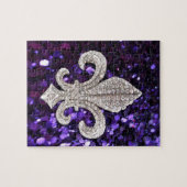 Sparkloster Lilie Sequins Lila Puzzle (Horizontal)