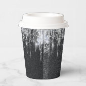 Sparkly Black and Silver Christmas New year Party  Pappbecher (Rechts)