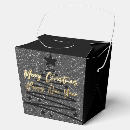 Sparkly Black Favor Box Geschenkschachtel (Vorderseite)