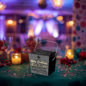 Sparkly Black Favor Box Geschenkschachtel