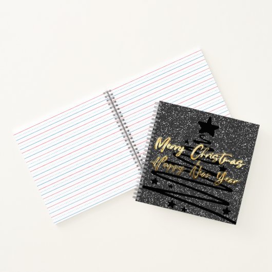 Sparkly Black Spiral Notebook Notizblock (Innenseite)