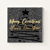 Sparkly Black Spiral Notebook Notizblock (Rückseite)