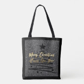 Sparkly Black Tote Tasche (Rückseite)