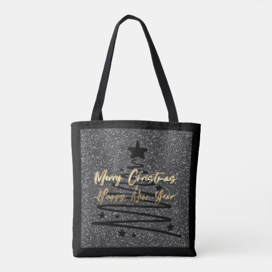 Sparkly Black Tote Tasche (Rückseite)