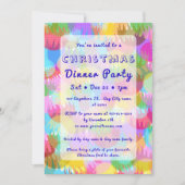 Sparkly Colorful Simple Christmas Dinner Party  Einladung (Vorderseite)