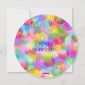 Sparkly Colorful Simple Christmas Dinner Party Einladung (Rückseite)