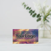 Sparkly Cosmic Galaxy Artisan Company Logo  Visitenkarte (Stehend Vorderseite)