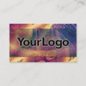 Sparkly Cosmic Galaxy Artisan Company Logo  Visitenkarte (Vorderseite)