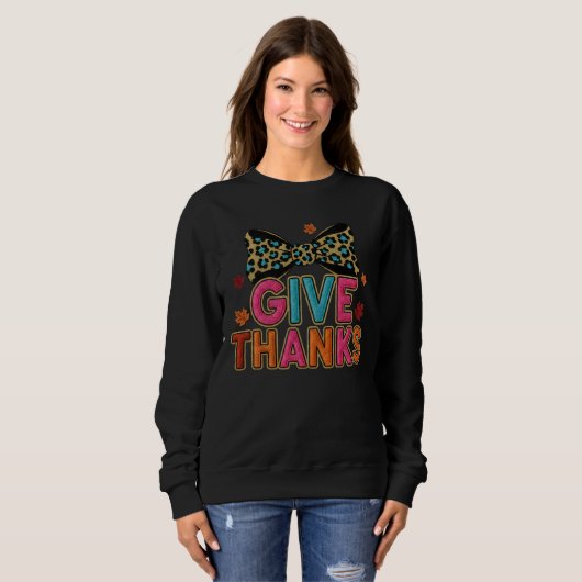 Sparkly Glitter Thanksgiving Holiday Sweatshirt (Vorne ganz)