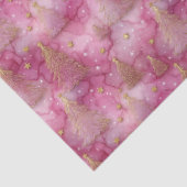 Sparkly Gold Holiday Tree on Pink Seidenpapier (Detail)