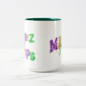 Sparkly Mardi Gras Design Ceramic Mug Zweifarbige Tasse (Mittel)