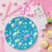 Sparkly Party Balloons Blue Pappteller (Party)