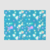 Sparkly Party Balloons Blue Seidenpapier (Vorderseite)