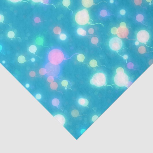 Sparkly Party Balloons Blue Seidenpapier (Ausschnitt)