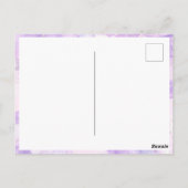Sparkly Purple Photo Girls Birthday Party Postkarte (Rückseite)