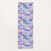 Sparkly rainbow and unicorns on clouds yogamatte (Vorderseite)