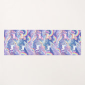 Sparkly rainbow and unicorns on clouds yogamatte (Vorderseite (Horizontal))