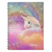 Sparkly Rainbow Universe Unicorn Notizblock (Vorderseite)